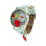 Load image into Gallery viewer, Time Design Kids Floral Watch Key Ring Set Analogue