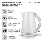 Load image into Gallery viewer, Tower Solitaire Kettle 1.5L 3kW White Chrome