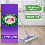 Load image into Gallery viewer, Aria XL Floor Wipes Floral 30 Wipes