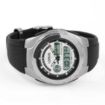 Load image into Gallery viewer, Lorus Mens Dual Time Chronograph Watch Black Strap