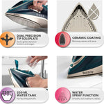 Load image into Gallery viewer, Beldray Duo Glide 2200W Ceramic Steam Iron White Gold