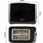 Load image into Gallery viewer, Kitchen Perfected 2 Slice Wide Slot Toaster Black