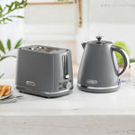 Load image into Gallery viewer, Daewoo Stirling 1.7L Pyramid Kettle 3000W Grey