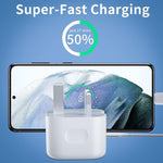 Load image into Gallery viewer, Speedy 45W GaN Fast Charger Dual USB-C PD UK Plug