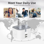 Load image into Gallery viewer, Speedy 45W GaN Fast Charger Dual USB-C PD UK Plug