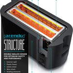 Load image into Gallery viewer, Arendo 4 Slice Long Slot Toaster Warming Rack