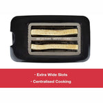 Load image into Gallery viewer, Kitchen Perfected 2 Slice Wide Slot Toaster Black