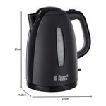 Load image into Gallery viewer, Russell Hobbs Textures Cordless Kettle 1.7L Black