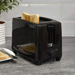Load image into Gallery viewer, Kitchen Perfected 2 Slice Wide Slot Toaster Black