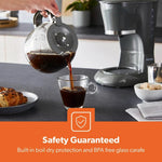Load image into Gallery viewer, Geepas Filter Coffee Maker 1.5L Grey Fast Brew