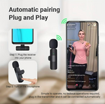 Load image into Gallery viewer, K9 Wireless Microphone 2.4GHz Plug Play Noise Cancel