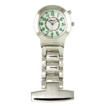 Load image into Gallery viewer, Ravel Nurse Fob Watch EL Backlight Silver Quartz