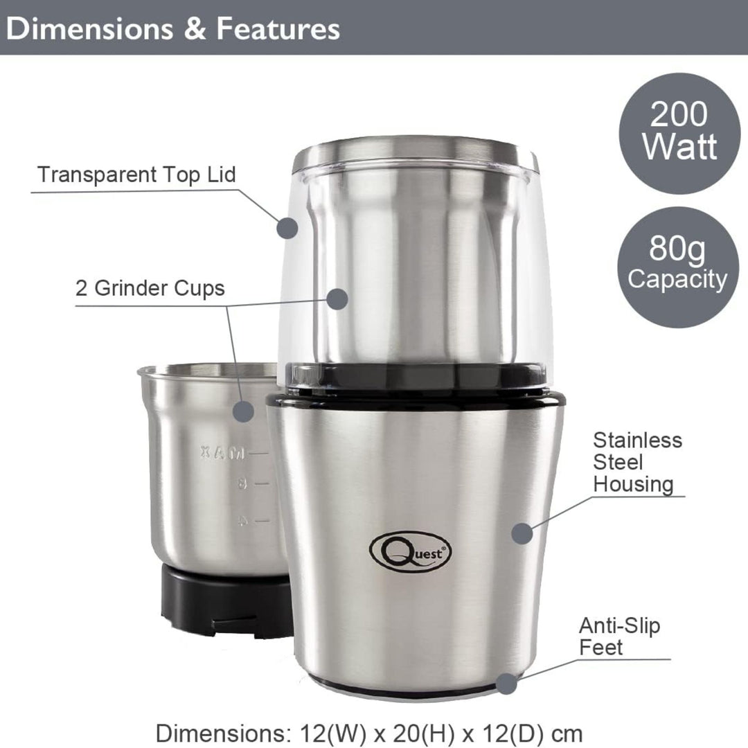 Quest Compact Electric Grinder 200W 80g
