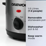 Load image into Gallery viewer, Daewoo 1.5L Stainless Steel Slow Cooker