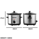 Load image into Gallery viewer, Daewoo 1.5L Stainless Steel Slow Cooker