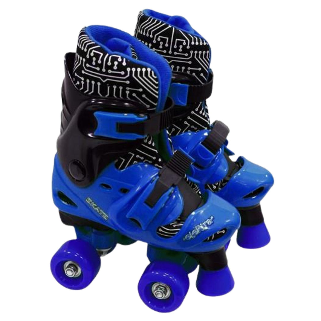 Elektra Adjustable Quad Skate Boot Medium Black Blue