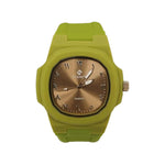 Load image into Gallery viewer, Clasico Unisex Arabic Square Dial Olive Rubber Watch