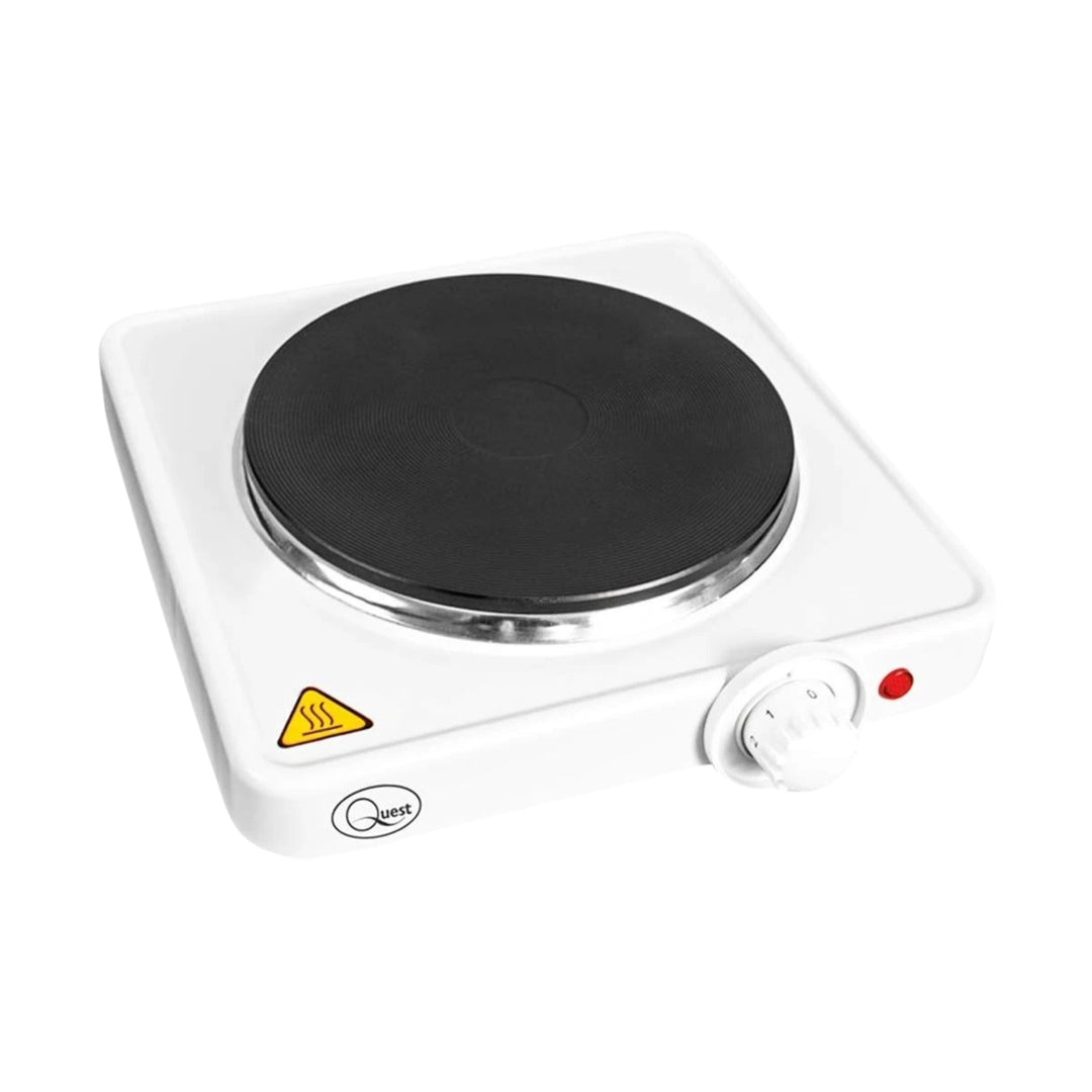 Quest Single Electric Hob 1500W 5 Settings White