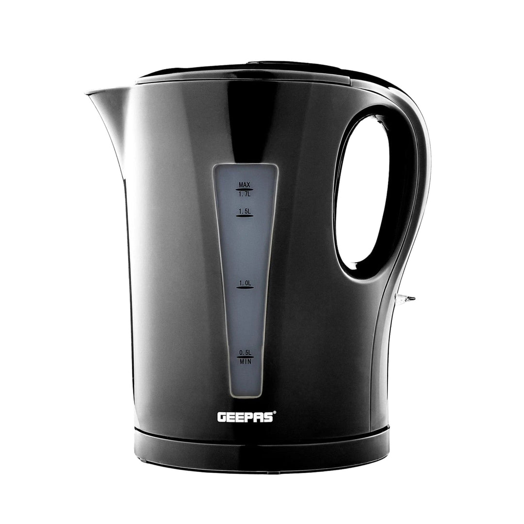 Geepas Jug Kettle 1.7L 2200W Fast Boil Black