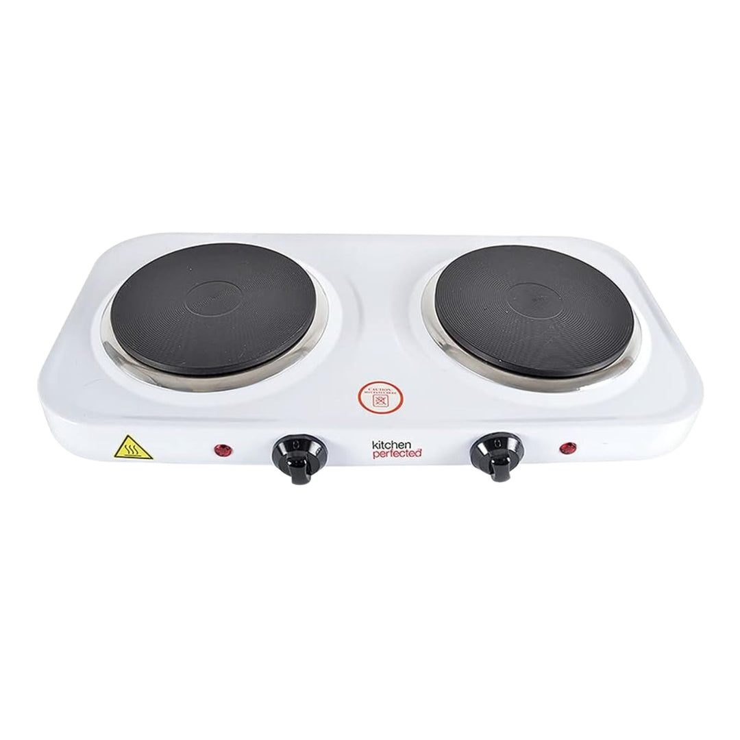 Kitchen Perfected Double Hot Plate 2000W White
