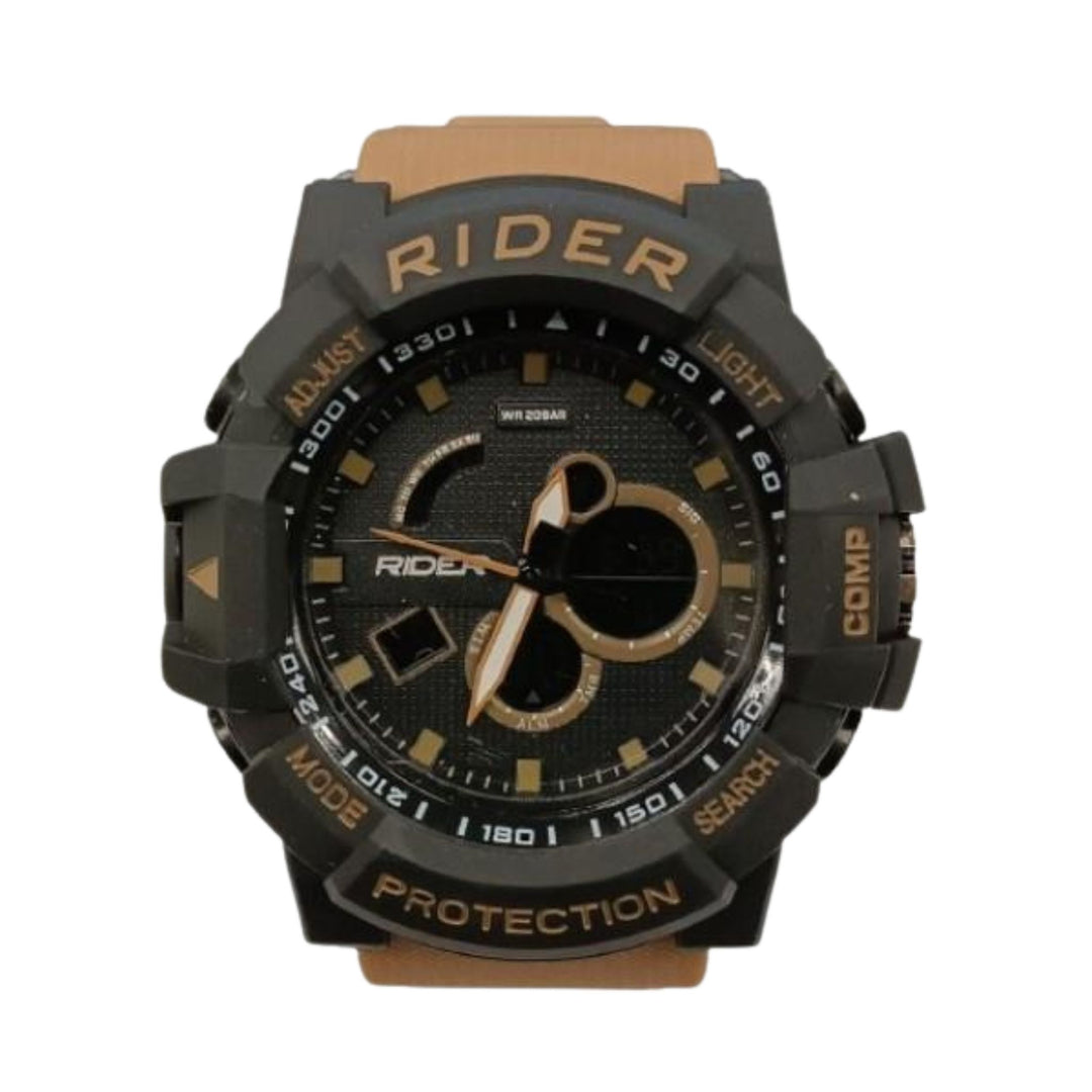 Rider Mens Dual Time Digital Sport Watch LED Black