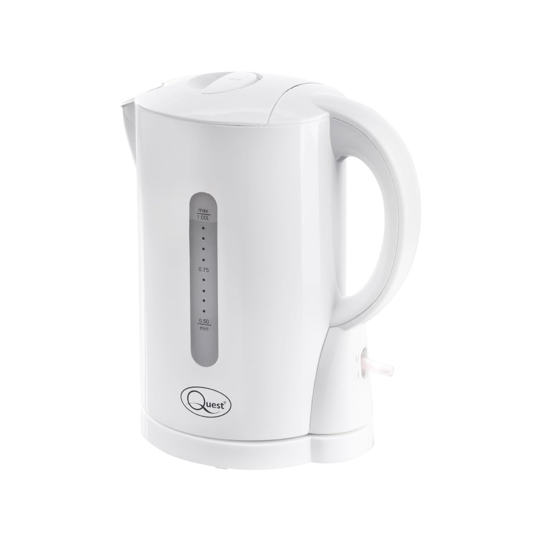 Quest Cordless Jug Kettle 1L White Overheat Protection