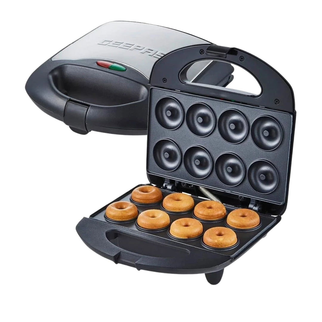 Geepas Doughnut Maker 750W 8pc Non Stick Black