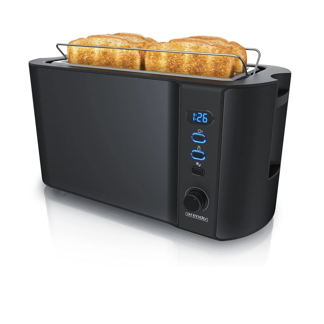 Arendo 4 Slice Long Slot Toaster Warming Rack