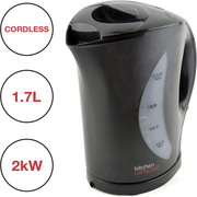 Kitchen Perfected 1.7L Cordless Kettle 2KW Black