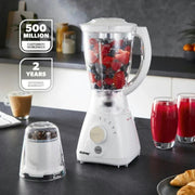 Geepas 2 in 1 Blender Grinder 550W 1.5L White