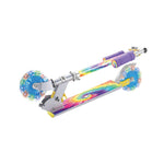 Load image into Gallery viewer, Ozbozz Tie Dye Scooter Flashing Wheels Rainbow Age 5+