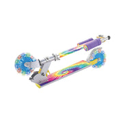 Ozbozz Tie Dye Scooter Flashing Wheels Rainbow Age 5+
