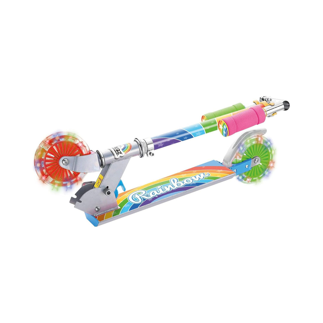 Ozbozz Rainbow Scooter Flashing Wheels Foldable