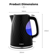 Tower Sonar Kettle 1.7L 3000W Blue LED Black