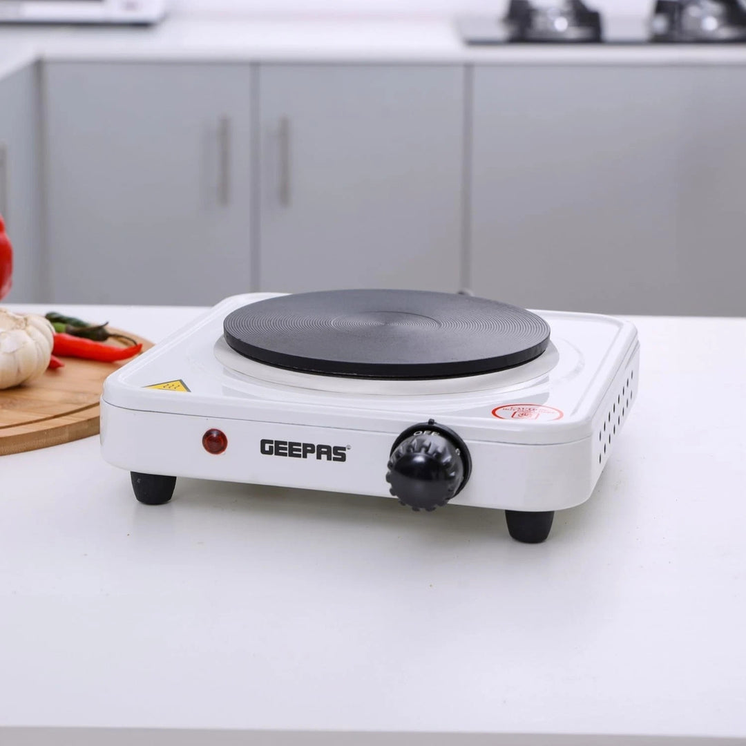 Geepas Single Electric Hot Plate 1000W White