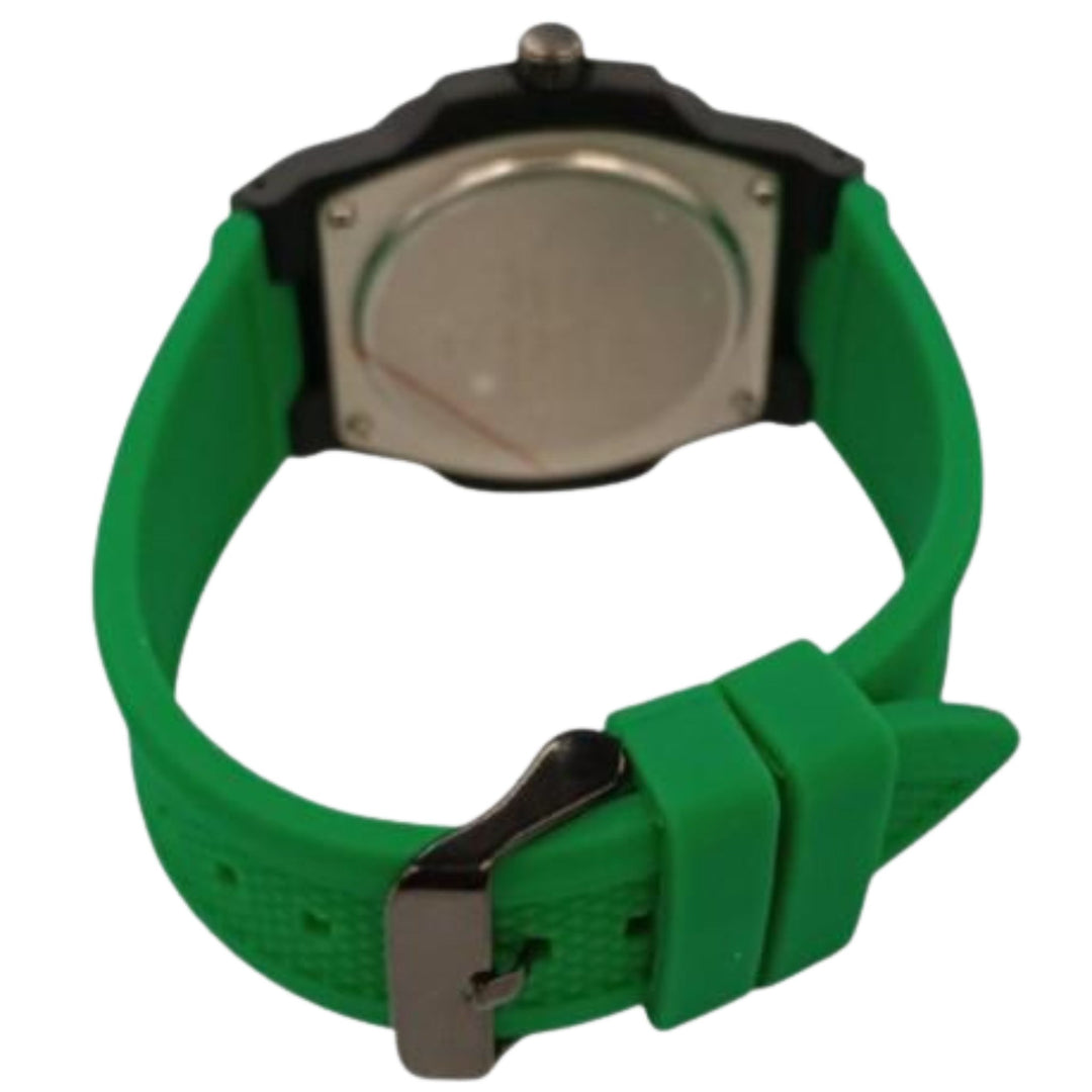 Clasico Unisex Arabic Square Dial Green Rubber Watch