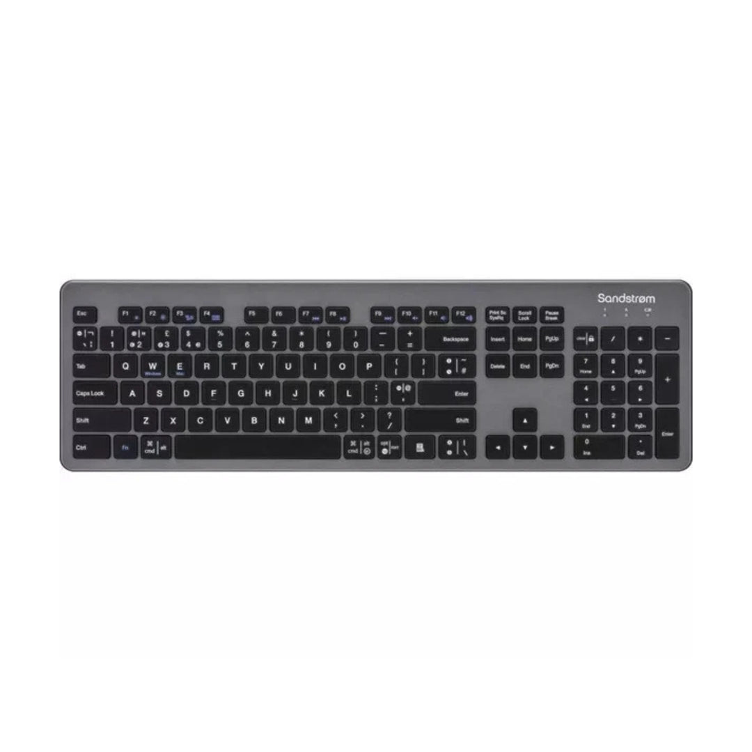 Sandstrom Ultra-Slim Wireless Keyboard Black Grey