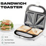 Domestic King 2 Slice Sandwich Maker 750W White
