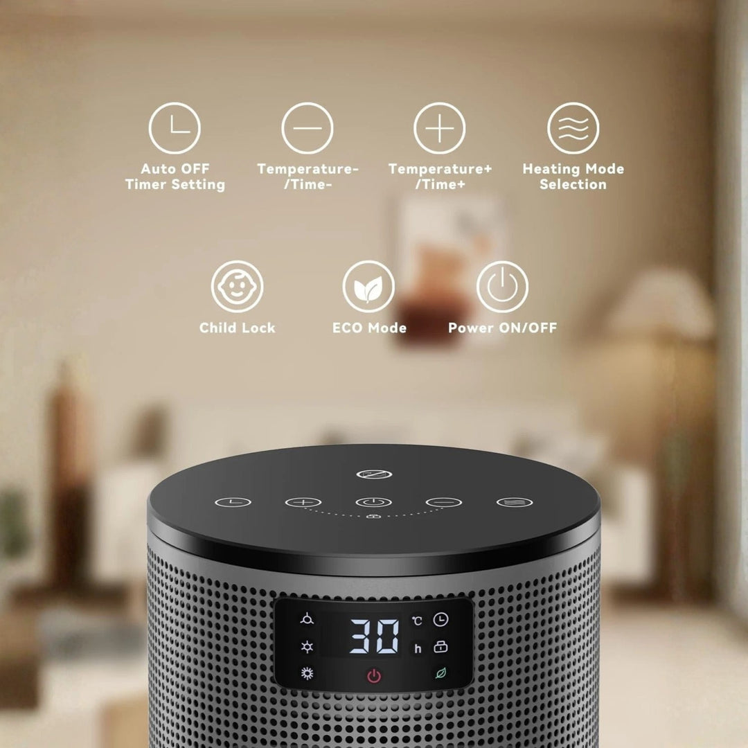 PALINTH Ceramic Space Heater 1500W 4 Modes Timer