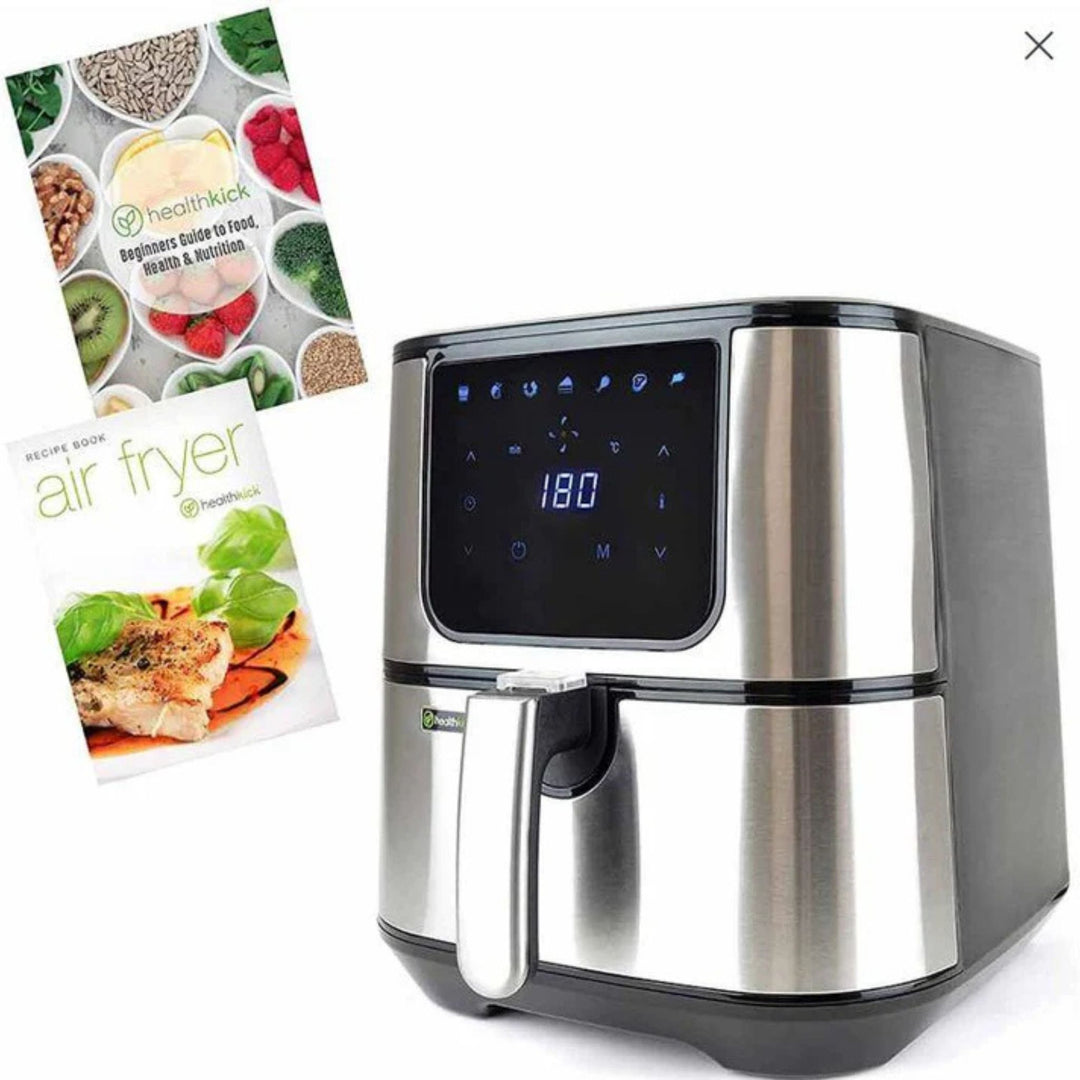 Healthkick 5.5L Family Air Fryer Black Stainless Steel