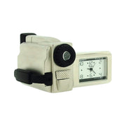 Miniature Silver Plated Video Camera Clock Brass