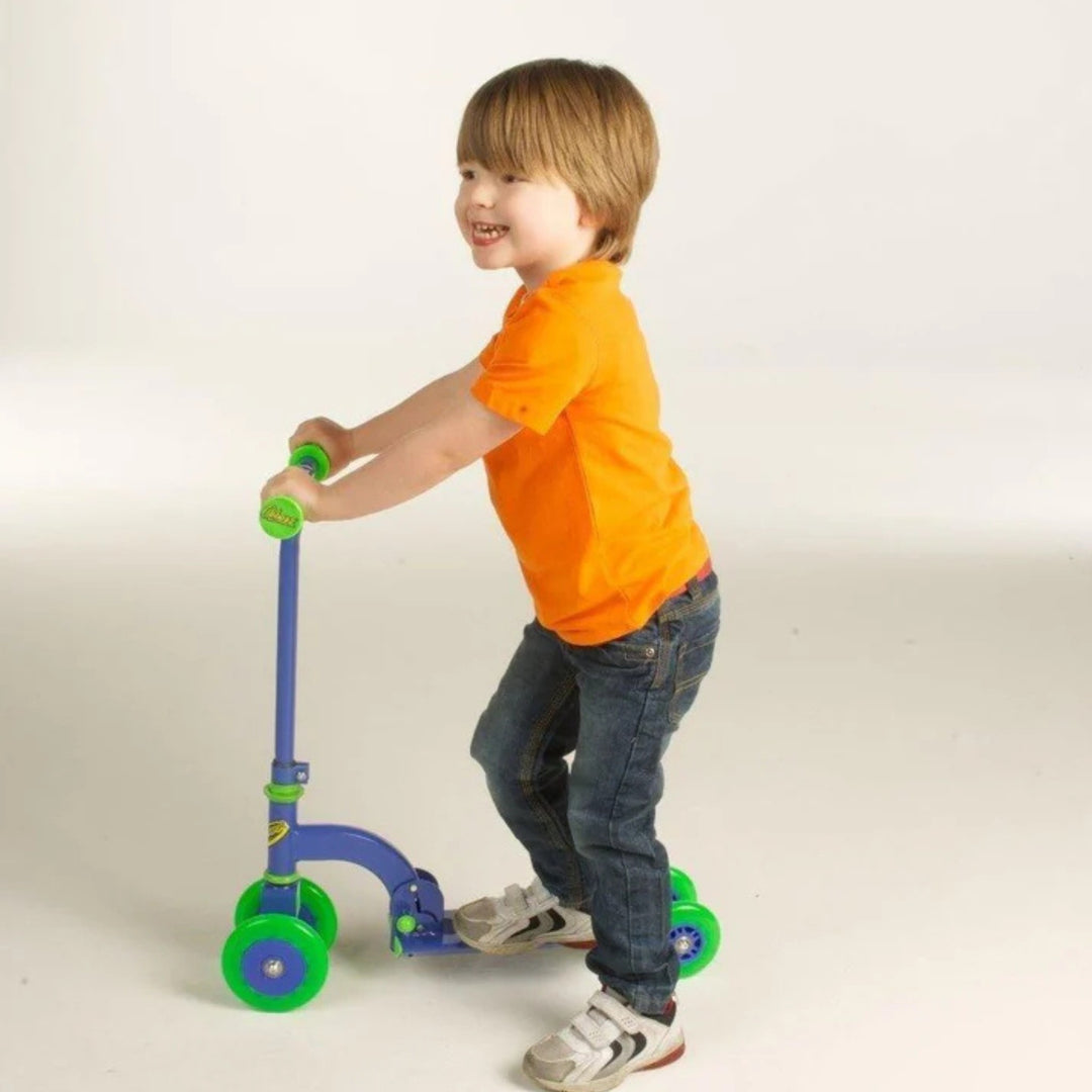 Ozbozz My First Folding Scooter Blue 4-3-2 Wheel