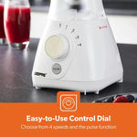 Load image into Gallery viewer, Geepas 2 in 1 Blender Grinder 550W 1.5L White