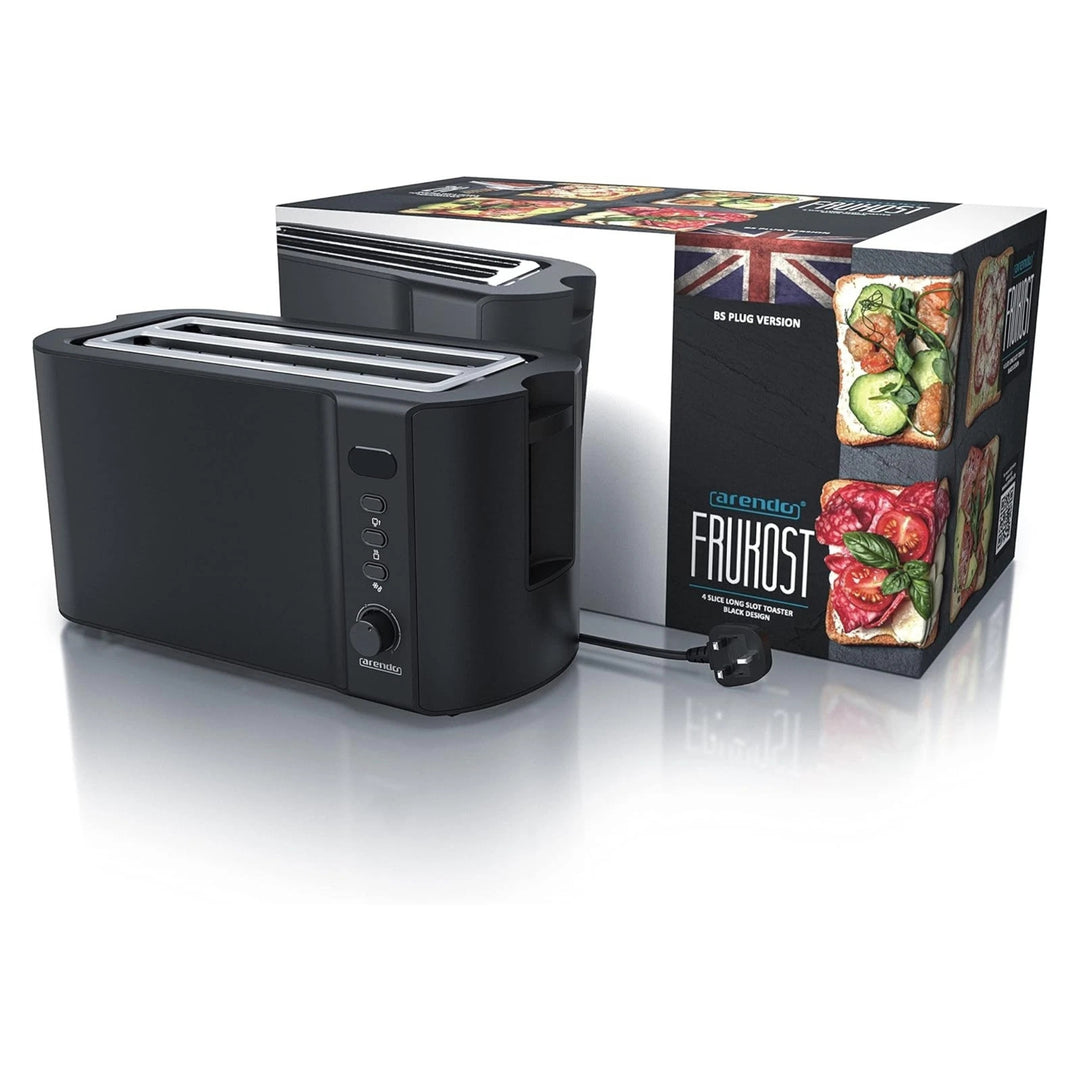 Arendo 4 Slice Long Slot Toaster Warming Rack