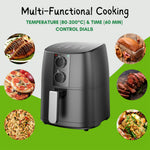 Load image into Gallery viewer, Domestic King 4L Air Fryer with Recipe Book 2400W