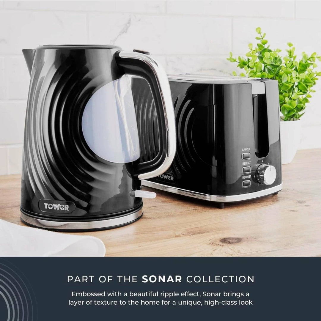 Tower Sonar Kettle 1.7L 3000W Blue LED Black