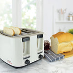 Load image into Gallery viewer, KitchenPerfected 4 Slice Wide Slot Toaster Cream