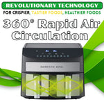 Load image into Gallery viewer, Domestic King 7L Dual Basket Digital Air Fryer 2400W