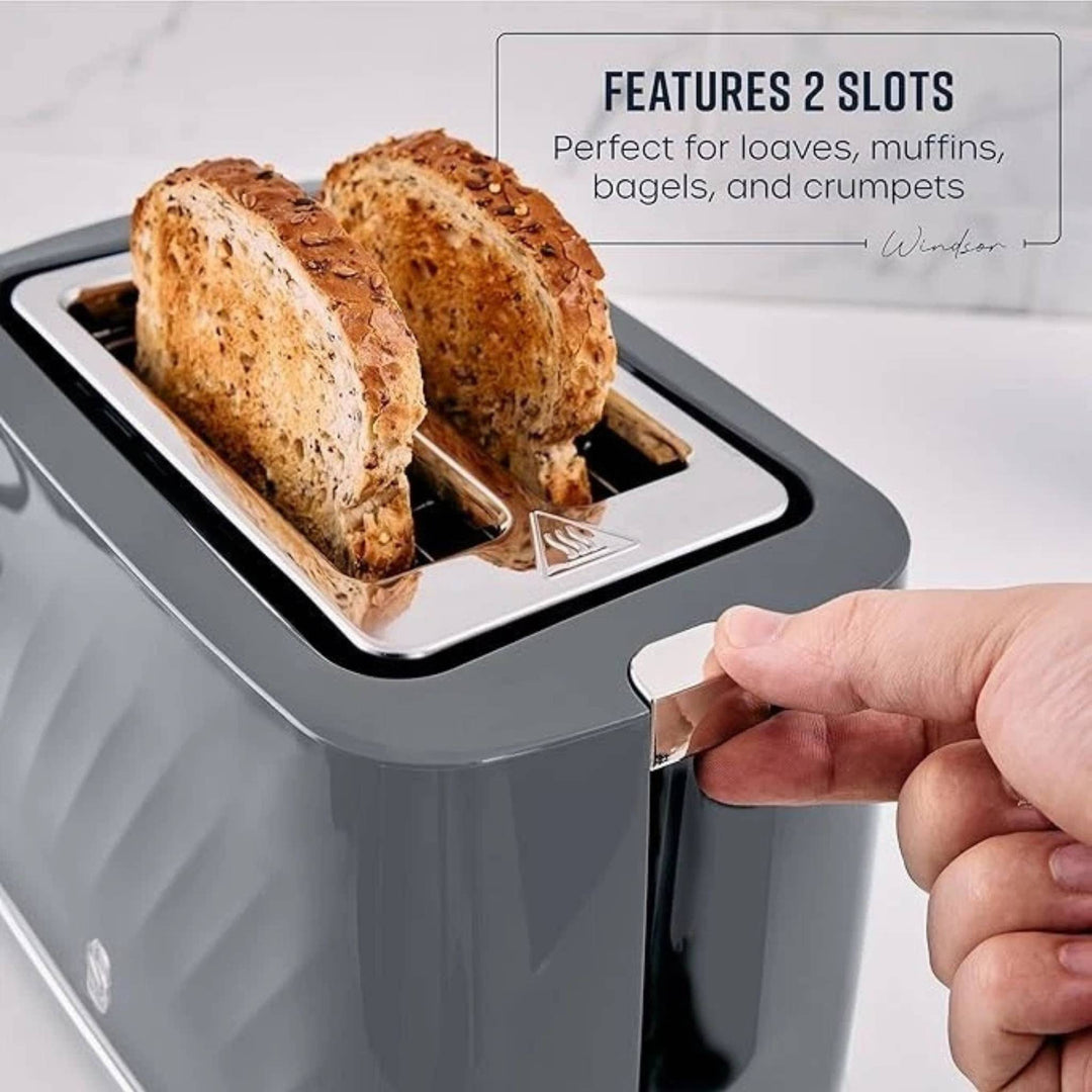 Swan Windsor 2 Slice Toaster 900W 7 Settings Grey