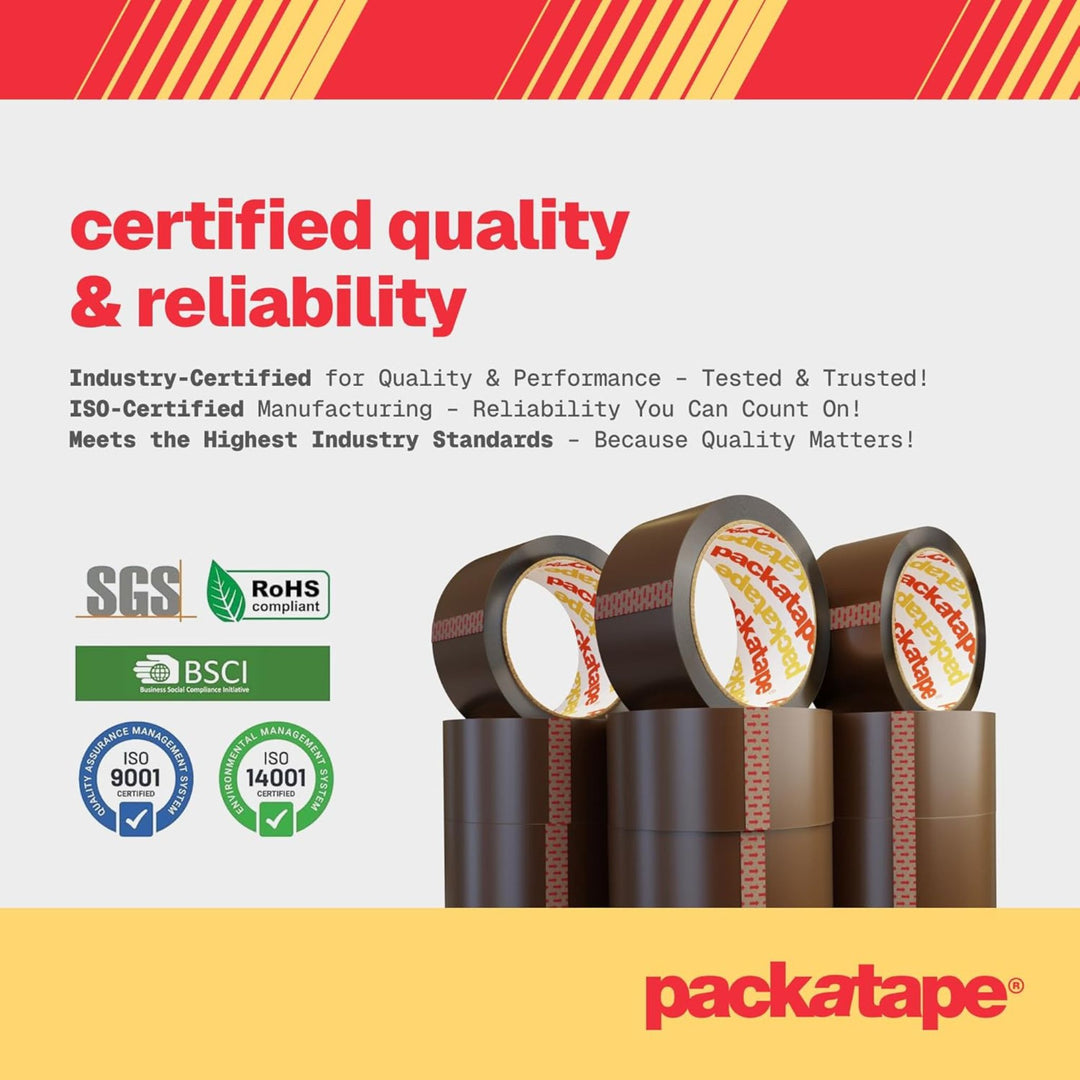 Brown Parcel Tape 6 Pack Strong Packing Tape